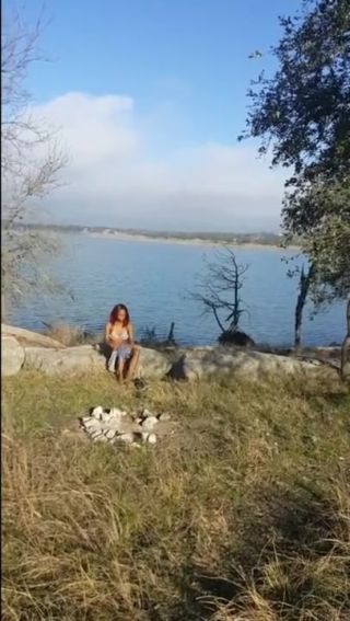 Lez Fuck pussy play by the Lake Blowjob Contest