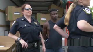 Jerk Off Instruction Naughty cops are sucking and fucking a black dude Shemale