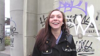 Cum On Tits Czech amateur flashing and fucking in public Str8