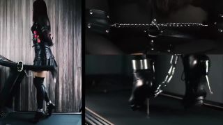 Rough Fucking Asian Chained Treadmill Walking in Heels Tranny