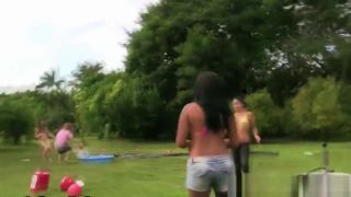 Step Dad College partygirl doggystyled outdoors Supermen