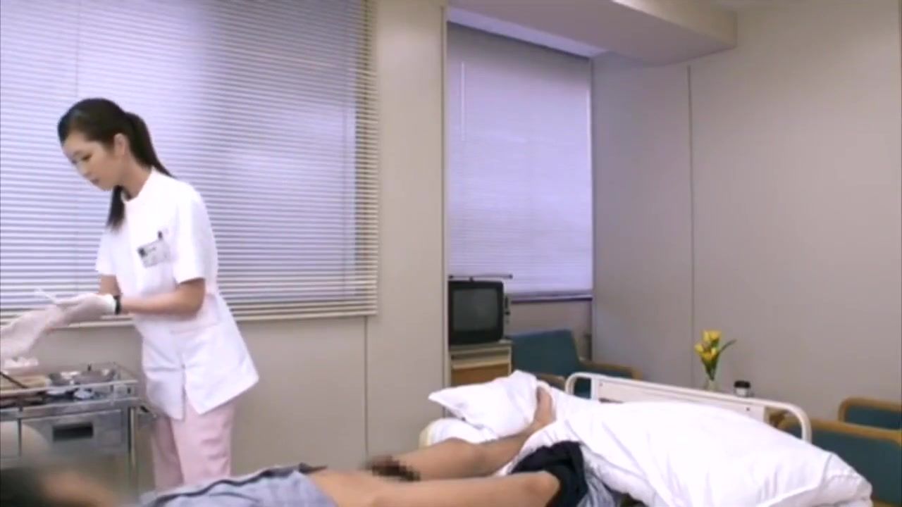White Chick Japanese nurse handjob with surgical glove 2 Xxx - 1