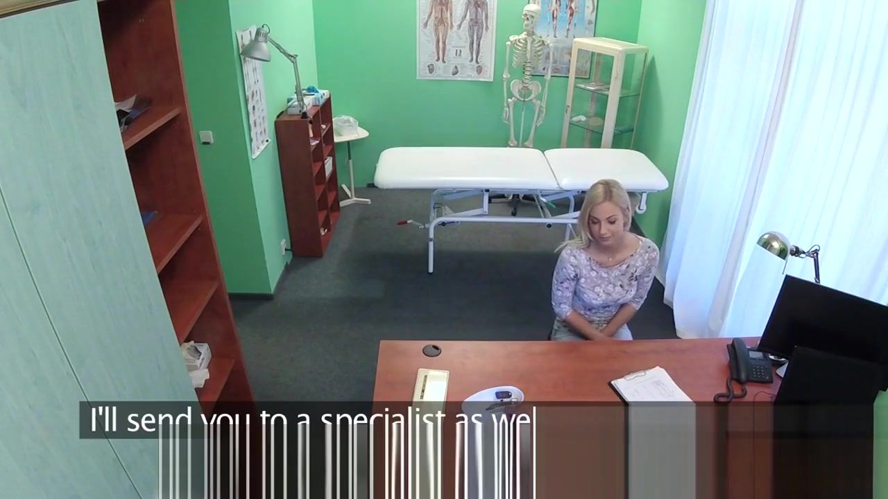 Weird Doctor between legs of sexy blonde patient CzechGAV