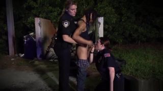 Pure18 Pussyloving femdom cops trio with black thug Butthole