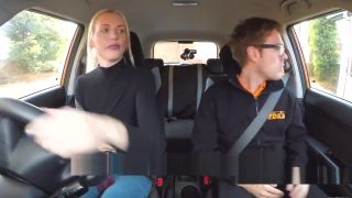 NSFW Big ass blonde rides instructors cock in car Harcore
