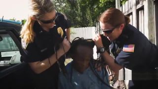 18andBig Officers arrest a criminal and subdue him into giving their pussies cock Jockstrap