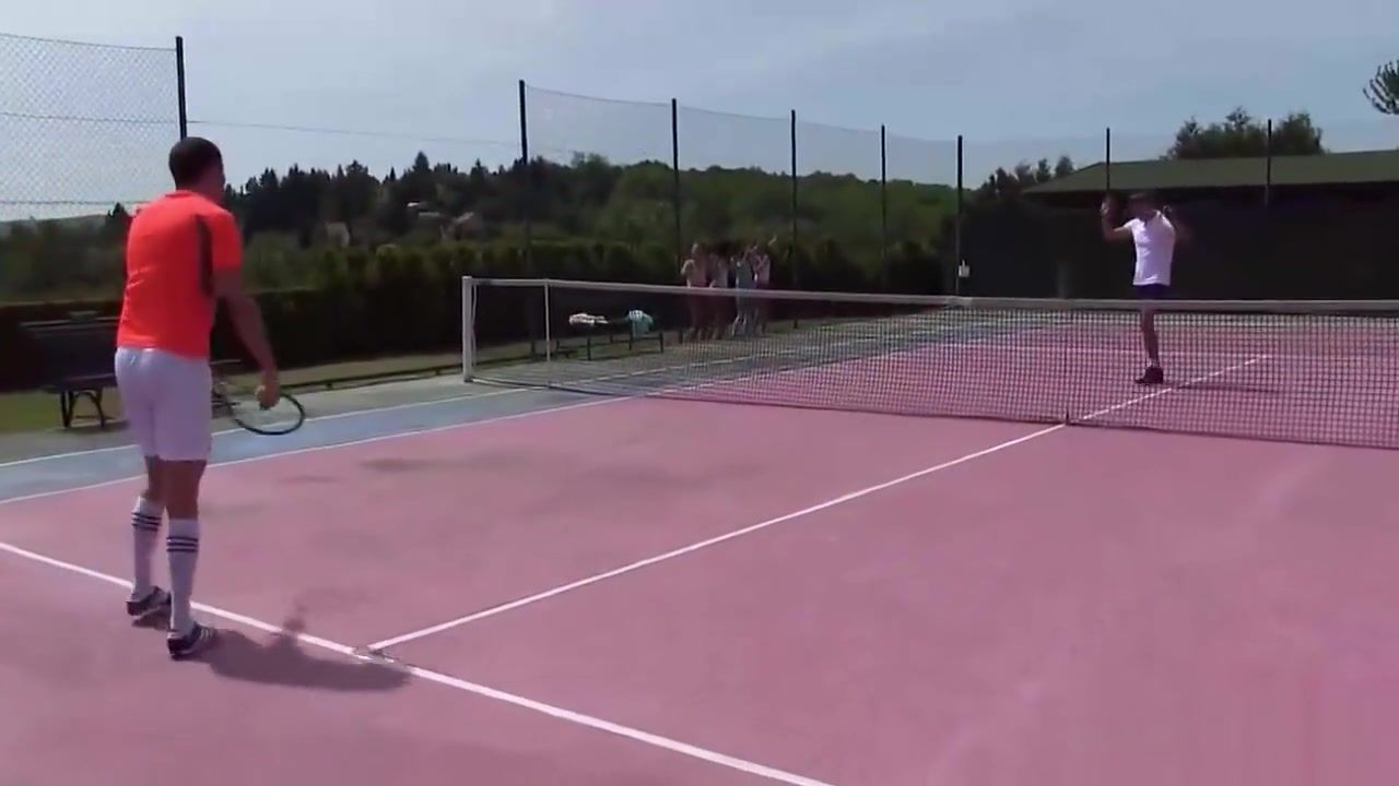 Flirt4free Four babes get fucked on tennis court ForumoPhilia