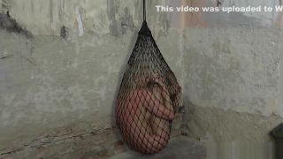 Dildo BDSM slave toyed by maledom while restrained Titfuck