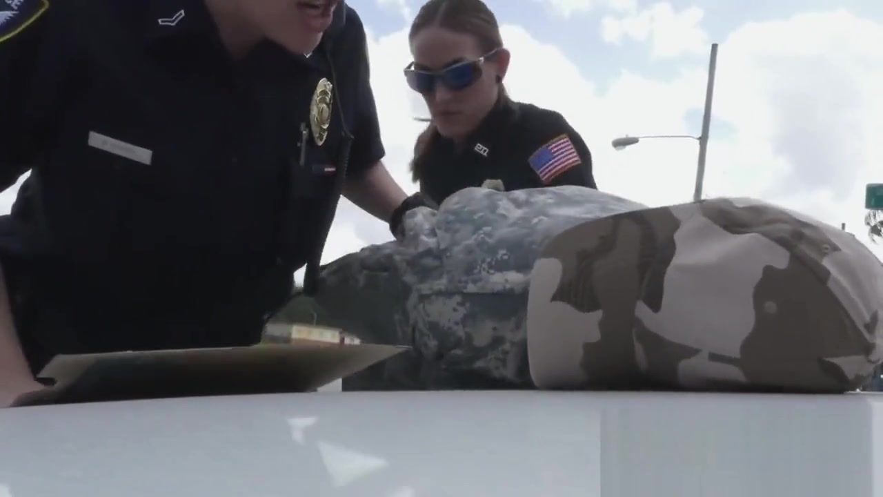 Sex Tape Phony soldier makes his cock hard for perverted milf cops Free Amature Porn - 1