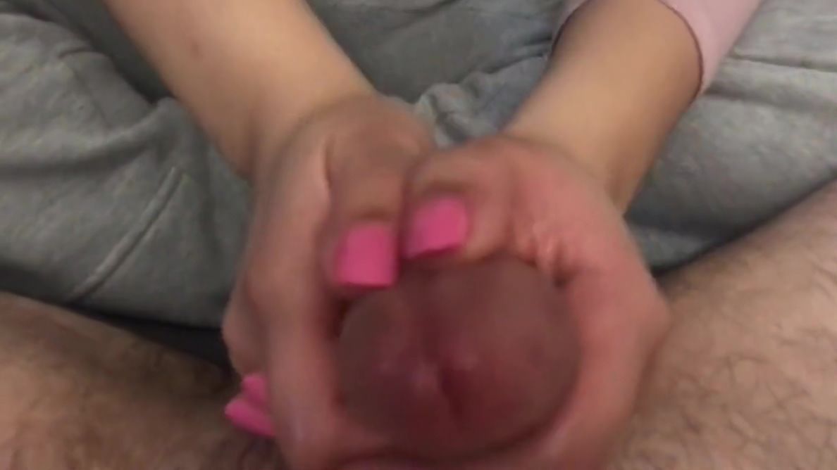 Brazilian Gentle technique Handjob with sexy pink nails Amateur Porn