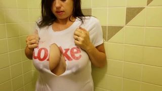 JoyReactor Big tits, long nipples and wet tshirt ripped off in the shower. Soapy boobs Cock Sucking