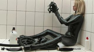 Pick Up Black Spandex Catsuit With Gasmask 1 XLXX