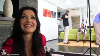 Deep Backstage of satisfying exciting and curvaceous brunette Aletta Ocean Tgirls