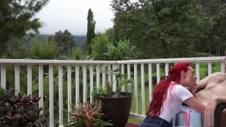 Soapy Redhead pornstar teasing outdoors SpicyBigButt