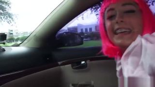 Cum On Face Teen in cosplay picked up for some dick sucking Stranger