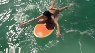 Fake Tits Hot surfer girl gets oiled up and ready Bikini