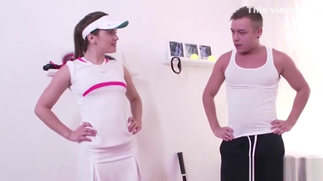All Tennis coach teaching new girl Hot Whores - 1