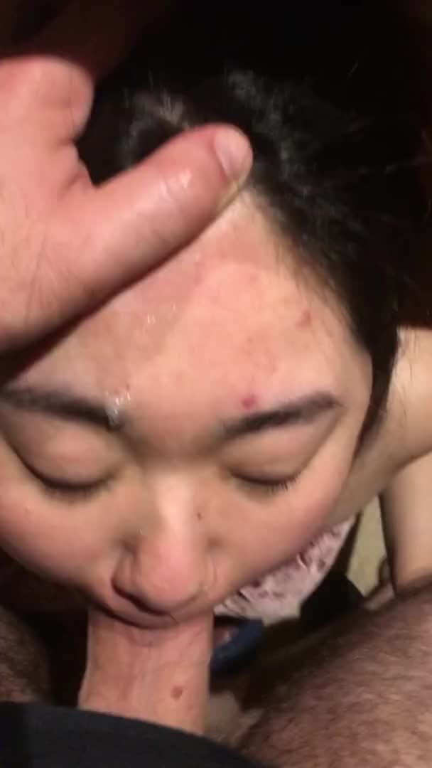 Fat Chinese Student Likes being Smothered in Cock Juices Cum Inside