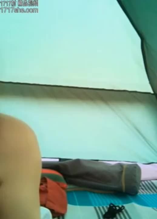 Hymen Chinese Camgirl Naked Masturbate in Tent at Public Park Live Cum On Pussy