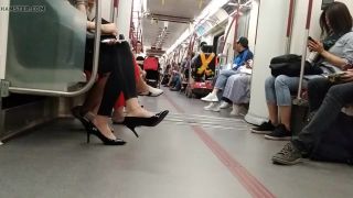TrannySmuts Filming All The Sexy Korean Feet On The Train BBCSluts