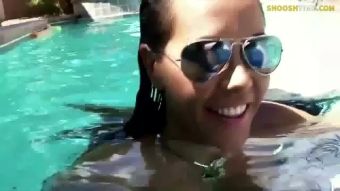 Amature Porn In a public pool? That's one shameless girl Rough Porn