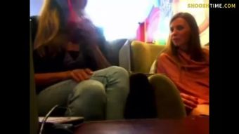 Bigboobs In a crowded cafe, the tits and pussy come out Free Fuck Vidz
