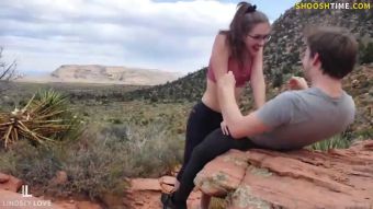 Fake Cute Amateur Couple Has Sex on Public Trail Boy Girl