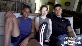 OlderTube Channing and Ian almost Touch Tips inside of Nala Kennedy's Tiny Body! Black Gay