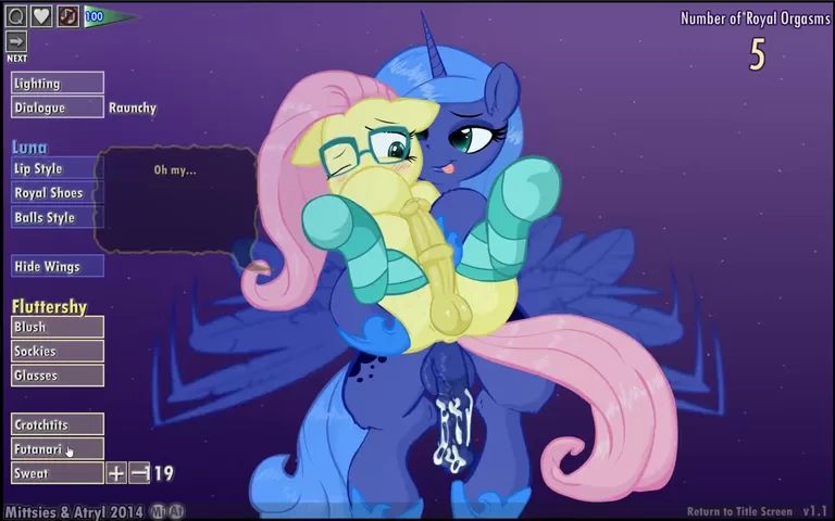 Unshaved Fluttershy & Luna Lucent Dreams by Mittsies and Atryl Horny Sluts