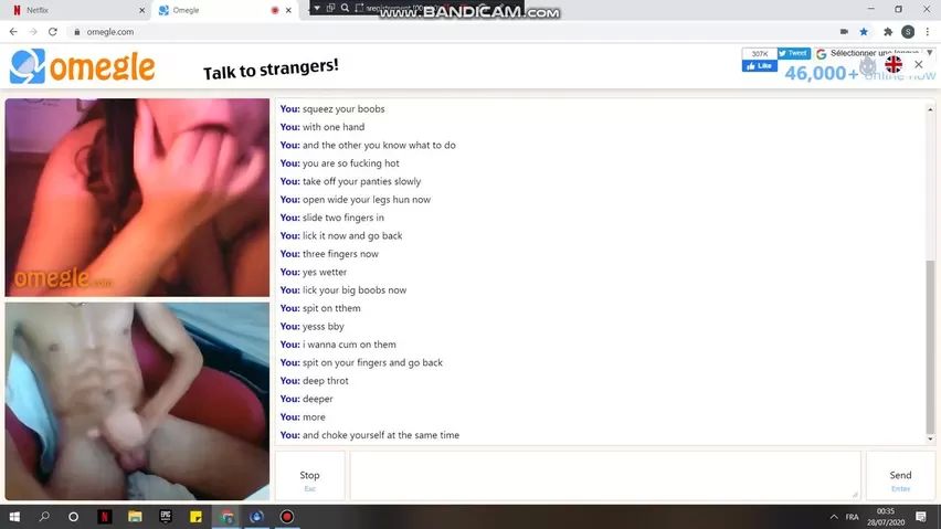 Yuvutu Hot submissive big boobs teen on omegle (Part 2) don't cum challenge HD21