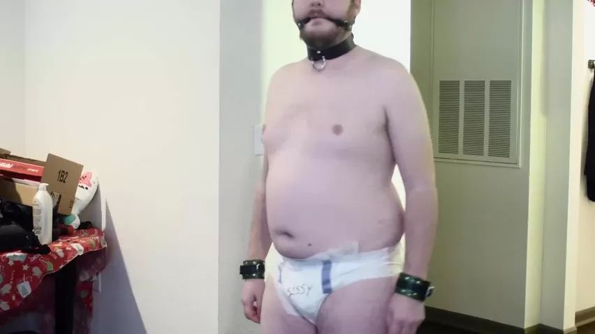 Pigtails Diaper Slave Humiliation and Wetting Ice-Gay