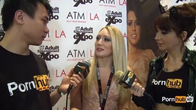 Black Dick PornhubTV AJ Applegate Interview at 2014 AVN Awards Celebrities
