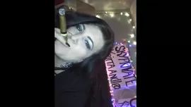 Hand Big Titt Slut Smoking Cigar Sucking Cock on Webcam Amateur Pussy