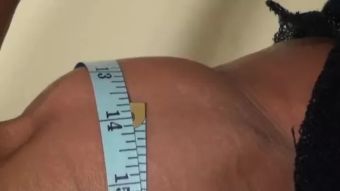 Safari Biceps Measuring with World Famous FBB Sixtynine