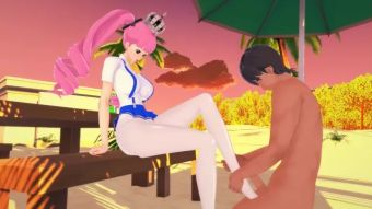 Eva Notty One Piece - Perona Footjob (3D Hentai) Fetiche