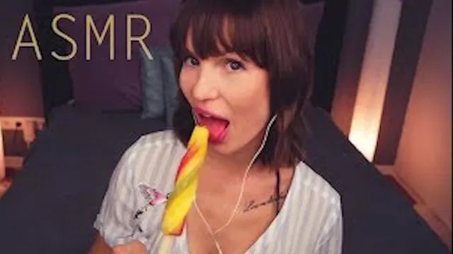 Free Blowjob Asmr Amy ICE LICKING SUCKING EATING MOUTH SOUNDS WHISPERING Fishnet