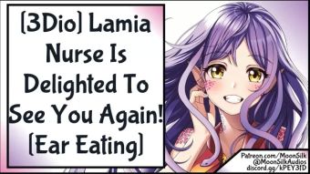 Porndig 3Dio Lamia Nurse is Delighted to see you Again! Ear Eating ASMR Wholesome Double Penetration