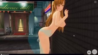 Grosso [CM3D2] - Sword Art Online Hentai, Fucking Asuna outside at Night Tight Cunt