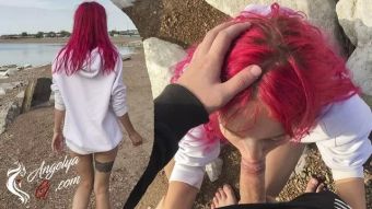 Hardcore Porn Free Babe Public Blowjob on Beach - Cum Swallow FUQ