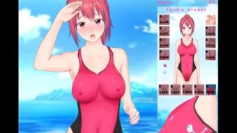 Flaca Feel up a Sexy Lifeguard [hentai Game] Fucking a Baywatcher in one Piece Swimsuit on the Beach Pussy