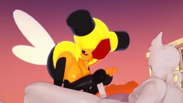 Gay Bukkake Pokemon - Vespiquen Jerks Mewtwo - 3D Hentai Punishment