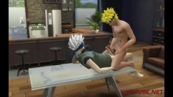 Exposed Naruto Hentai - Kakashi Fucks Naruto and Cums in his back and ass Gay