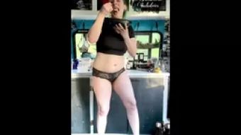 Passion-HD Tattooed Girl Dancing in Underwear Stripping
