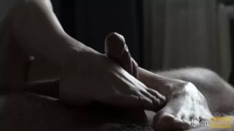 Red Foot Fetish Fingering Big Cock with Feet Spa