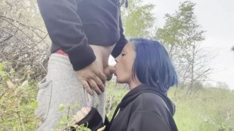 Lick Wife Blows Hubby, almost Caught by Nearby Hikers BananaBunny