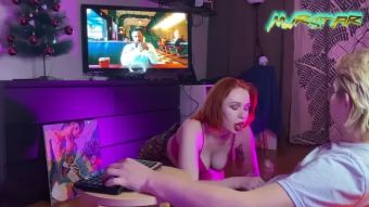 High Definition Step Sister Gave Cyberpunk 2077 for Christmas || Murstar Sexvideo