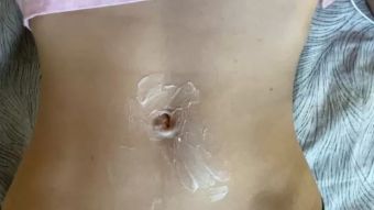 Parship White Cream on my Navel Tits Big Tits