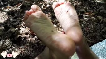 NudeMoon Tickling and Massaging my Cousin's Feet Soles in the Woods - by Feal Anet Cougar