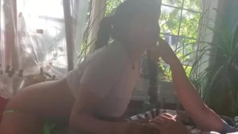 Ass Fetish Making him Bust with my Hot Latina Mouth Naked