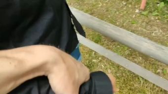 Swinger Stranger Brunette in the Public Park Accepts to Touch that Cock for $10. (Risky) Amazing